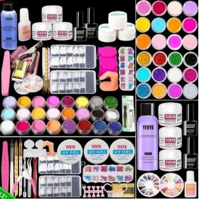 Professional Acrylic Nail Kit Set - Glitter Nails Powder and Liquid for Acrylic Nails Extension Beginner