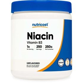 Nutricost Niacin (Vitamin B3) Powder 250 Grams - 1G Per Serving