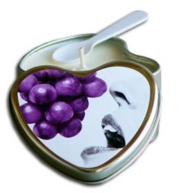 Edible Heart Candle - Grape (SKU: EBHSCK007)